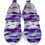 Purple  Waves Abstract Series No3 Kids  Velcro Strap Shoes