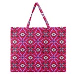Abstract Illustration With Eyes Zipper Large Tote Bag