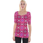 Abstract Illustration With Eyes Wide Neckline Tee