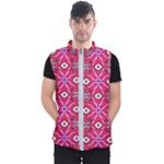 Abstract Illustration With Eyes Men s Puffer Vest