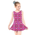 Abstract Illustration With Eyes Kids  Skater Dress Swimsuit