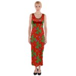 Christmas Trees Fitted Maxi Dress