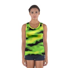 Green  Waves Abstract Series No12 Sport Tank Top  from ArtsNow.com