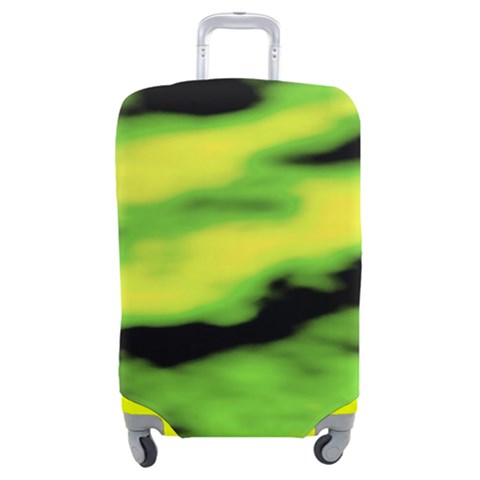 Green  Waves Abstract Series No12 Luggage Cover (Medium) from ArtsNow.com
