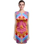 Digitalart Sleeveless Velvet Midi Dress