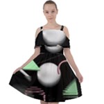 Digitalart Cut Out Shoulders Chiffon Dress
