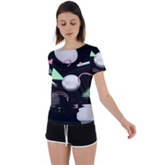 Back Circle Cutout Sports T-Shirt 