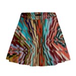 Digital Illusion Mini Flare Skirt