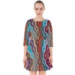 Digital Illusion Smock Dress