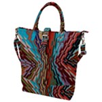 Digital Illusion Buckle Top Tote Bag