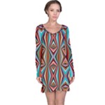 Digital Illusion Long Sleeve Nightdress