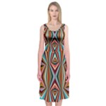 Digital Illusion Midi Sleeveless Dress