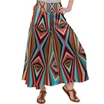 Digital Illusion Satin Palazzo Pants