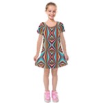 Digital Illusion Kids  Short Sleeve Velvet Dress