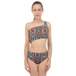 Digital Illusion Spliced Up Two Piece Swimsuit