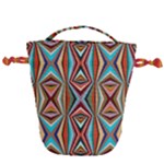 Digital Illusion Drawstring Bucket Bag