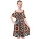 Digital Illusion Kids  Cut Out Shoulders Chiffon Dress