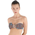 Digital Illusion Twist Bandeau Bikini Top