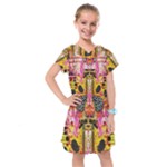 Digital Illusion Kids  Drop Waist Dress