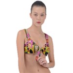 Digital Illusion Front Tie Bikini Top