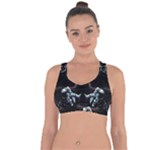 Digital Illusion Cross String Back Sports Bra