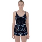 Digital Illusion Tie Front Two Piece Tankini