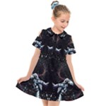 Digital Illusion Kids  Short Sleeve Shirt Dress