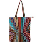 Digital Illusion Double Zip Up Tote Bag