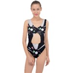 Digital Illusion Center Cut Out Swimsuit