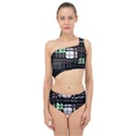 Digital Illusion Spliced Up Two Piece Swimsuit
