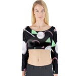 Digital Illusion Long Sleeve Crop Top