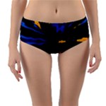 Digital Illusion Reversible Mid-Waist Bikini Bottoms