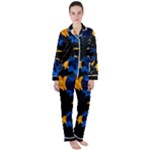 Digital Illusion Satin Long Sleeve Pajamas Set