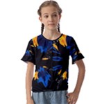 Digital Illusion Kids  Cuff Sleeve Scrunch Bottom Tee