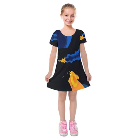 Digital Illusion Kids  Short Sleeve Velvet Dress from ArtsNow.com