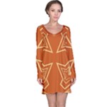 Abstract pattern geometric backgrounds   Long Sleeve Nightdress