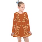 Abstract pattern geometric backgrounds   Kids  Long Sleeve Dress