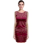 Abstract pattern geometric backgrounds   Sleeveless Velvet Midi Dress