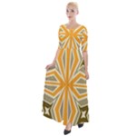 Abstract pattern geometric backgrounds   Half Sleeves Maxi Dress