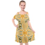 Abstract pattern geometric backgrounds   Kids  Cut Out Shoulders Chiffon Dress