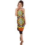 Abstract pattern geometric backgrounds   Waist Tie Cover Up Chiffon Dress