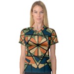 Abstract pattern geometric backgrounds   V-Neck Sport Mesh Tee