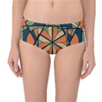Abstract pattern geometric backgrounds   Mid-Waist Bikini Bottoms