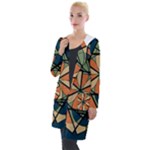 Abstract pattern geometric backgrounds   Hooded Pocket Cardigan