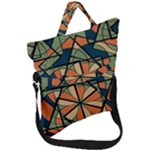 Abstract pattern geometric backgrounds   Fold Over Handle Tote Bag