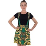 Abstract pattern geometric backgrounds   Velvet Suspender Skater Skirt