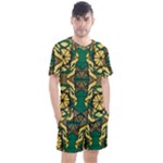 Abstract pattern geometric backgrounds   Men s Mesh Tee and Shorts Set