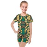 Abstract pattern geometric backgrounds   Kids  Mesh Tee and Shorts Set