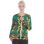Abstract pattern geometric backgrounds   Casual Zip Up Jacket