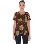 Floral pattern paisley style  Cut Out Side Drop Tee